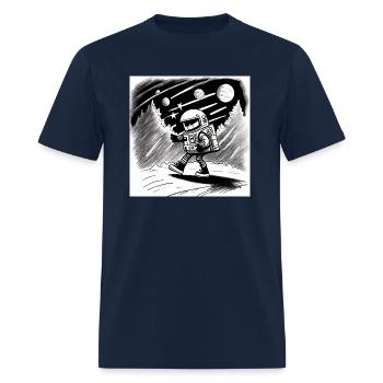 Moon Walk 4 - Men's T-Shirt - navy - Front - Jose (178cm)