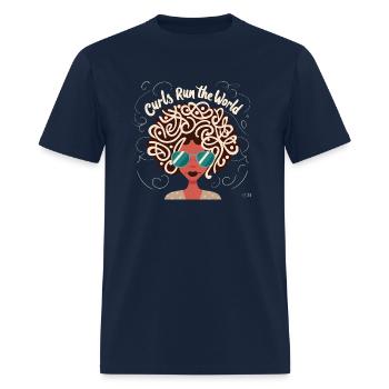 "The Power of Spirals" - Men's T-Shirt - navy - Front - Jose (178cm)