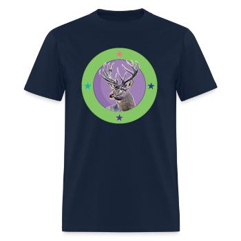 Deer Retro - Men's T-Shirt - navy - Front - Jose (178cm)