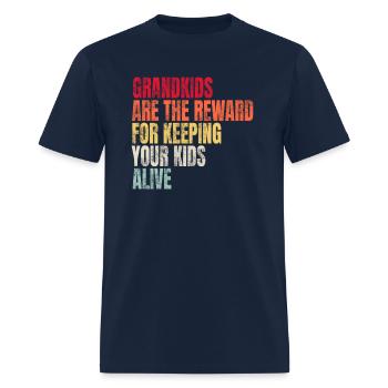 Grand Are The Reward For Keeg Your Alive - Men's T-Shirt - navy - Front - Jose (178cm)