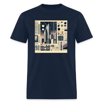 Risograph und Grain Risograph Design 5 - Men's T-Shirt - navy - Front - Jose (178cm)