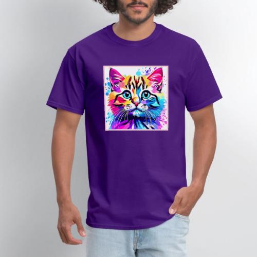 Vivid Kitty Vibes Design - Men's T-Shirt