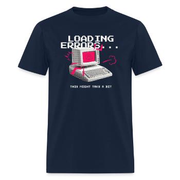 Loading Errors – Glitchy Retro Computer Design - Men's T-Shirt - navy - Front - Jose (178cm)