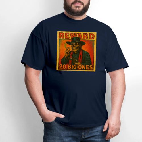 Outlaw Skull Reward Poster - Men's T-Shirt
