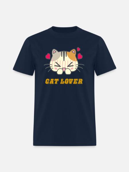 Lovely Cat Face - Men's T-Shirt - navy