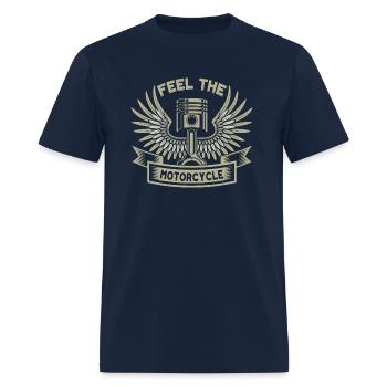 Feel The Motorcycle - Men's T-Shirt - navy - Front - Jose (178cm)