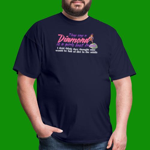 Softball Diamond is a girls Best Friend - Men's T-Shirt