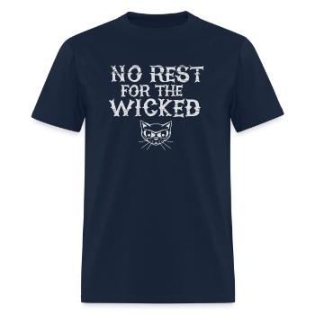 No Rest For The Wicked - Men's T-Shirt - navy - Front - Jose (178cm)