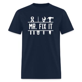 mr fix it cut out - Men's T-Shirt - navy - Front - Jose (178cm)