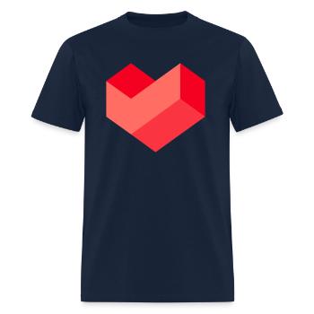 Pixel Heart Gaming - Men's T-Shirt - navy - Front - Jose (178cm)