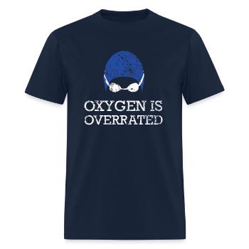 Oxygen is Overrated Funny Swimming Swim Team Gift - Men's T-Shirt - navy - Front - Jose (178cm)