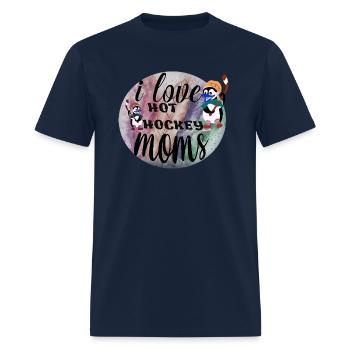 I Love Hockey Moms I heart Hockey Moms Classic - Men's T-Shirt - navy - Front - Jose (178cm)