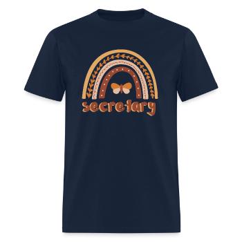 Secretary Rainbow Leopard Funny Secretary - Men's T-Shirt - navy - Front - Jose (178cm)