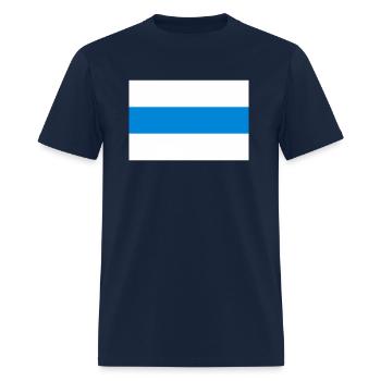 New Russia Flag White Blue White - Men's T-Shirt - navy - Front - Jose (178cm)