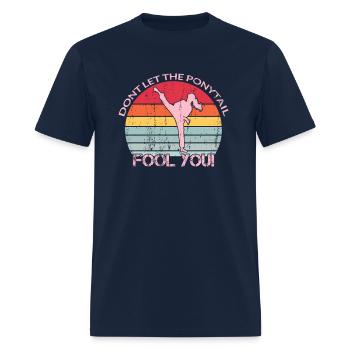 Ponytail Karate Mma Jujitsu - Men's T-Shirt - navy - Front - Jose (178cm)