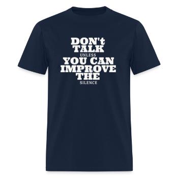 Positive and motivational quotes t-shirt - Men's T-Shirt - navy - Front - Jose (178cm)