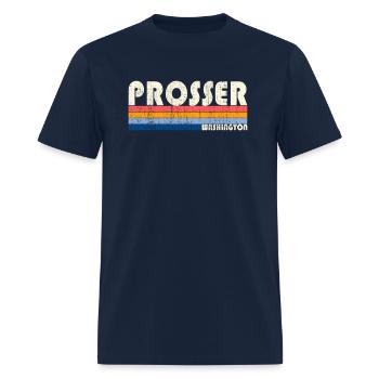 Vintage Retro 70S 80S Style Ville natale de Prosser - T-shirt Homme - marine - Devant - Jose (178cm)