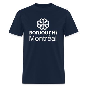 bonjourHi Montréal - Men's T-Shirt - navy - Front - Jose (178cm)
