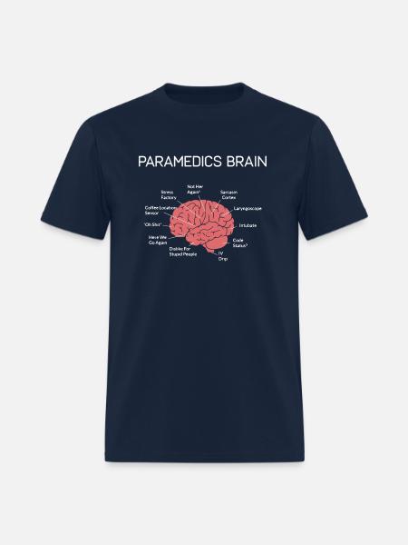 Paramedics Brain - Men's T-Shirt - navy