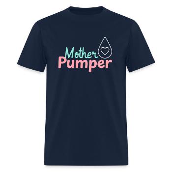 Mother Pumper - Breastfeeding - Men's T-Shirt - navy - Front - Jose (178cm)