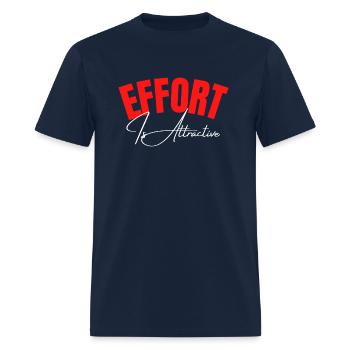 Effort Is Attractive - Men's T-Shirt - navy - Front - Jose (178cm)