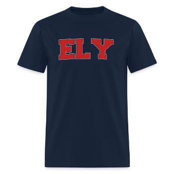 Ely Mn Minnesota Varsity Style Usa Sports - Men's T-Shirt - navy - Front - Jose (178cm)