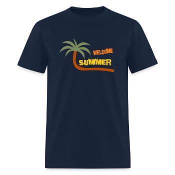 bienvenue été - T-shirt Homme - marine - Devant - Jose (178cm)
