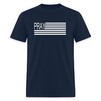 Pray Flag Kirk Cameron'S Campfire Revival Prayer - Men's T-Shirt - navy - Front - Jose (178cm)