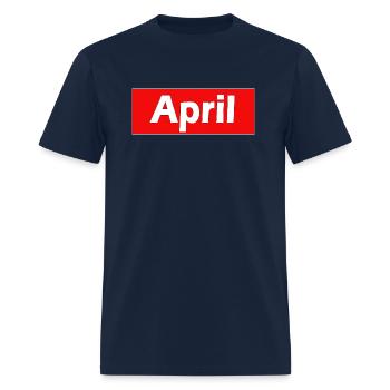 April - Men's T-Shirt - navy - Front - Jose (178cm)