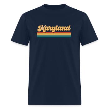 State Of - Men's T-Shirt - navy - Front - Jose (178cm)