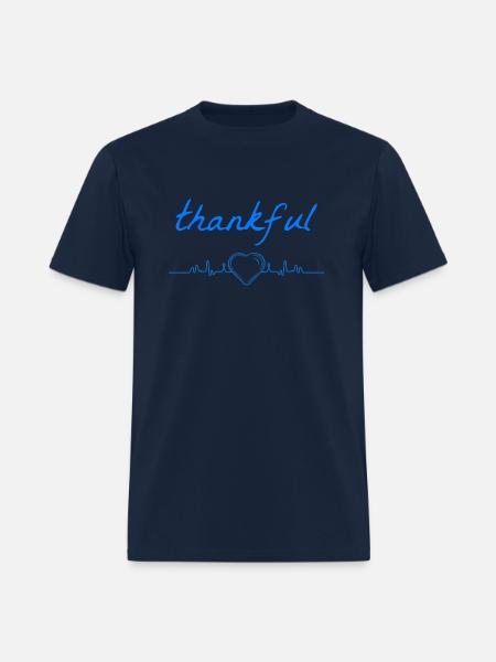 Thankful. Give Thanks Gratitude - Men's T-Shirt - navy