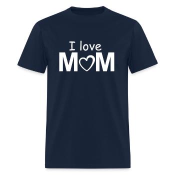 I love MOM - Men's T-Shirt - navy - Front - Jose (178cm)