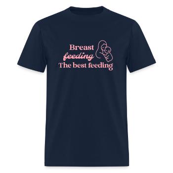 Breastfeeding the Best Feeding – CrazeTees - Men's T-Shirt - navy - Front - Jose (178cm)