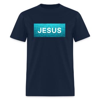 Jesus - The Timeless Source of Hope and Love. - Men's T-Shirt - navy - Front - Jose (178cm)