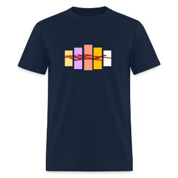 JAPANESE BLOK - Men's T-Shirt - navy - Front - Jose (178cm)