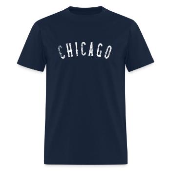 Chicago Distressed - Men's T-Shirt - navy - Front - Jose (178cm)