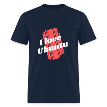 I love Ubuntu Linux - Men's T-Shirt - navy - Front - Jose (178cm)