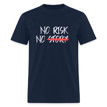 No Risk No Story - Men's T-Shirt - navy - Front - Jose (178cm)