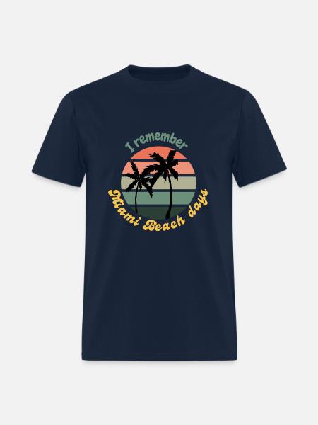 Miami Beach days - Men's T-Shirt - navy