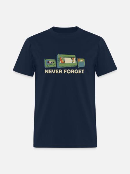 Never forget 80s 90s Never forget retro gift - Men's T-Shirt - navy