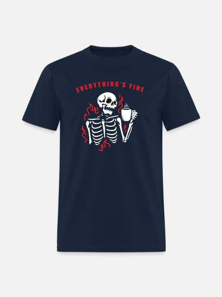 everything is fine - Men's T-Shirt - navy