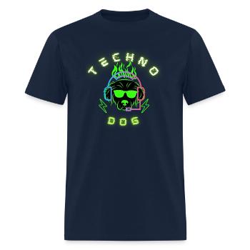 Techno dog - Men's T-Shirt - navy - Front - Jose (178cm)