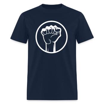 Protestation, poing, symbole, forme, droits civiques - T-shirt Homme - marine - Devant - Jose (178cm)