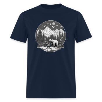 Wilderness Watcher - Men's T-Shirt - navy - Front - Jose (178cm)