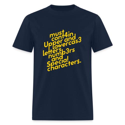 Password Requirements - Men's T-Shirt