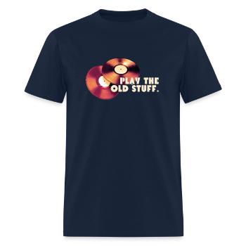 PLAY THE OLD STUFF - Men's T-Shirt - navy - Front - Jose (178cm)
