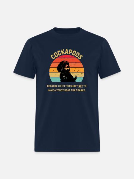 Cockapoo Retro Sunset - Men's T-Shirt - navy