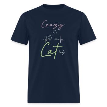 crazy cat lady - Men's T-Shirt - navy - Front - Jose (178cm)