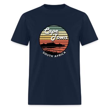 Cape Town Table Mountain South Africa Vintage - Men's T-Shirt - navy - Front - Jose (178cm)
