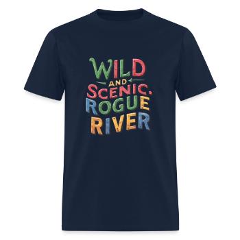 Wild and Scenic: Rogue River - Men's T-Shirt - navy - Front - Jose (178cm)